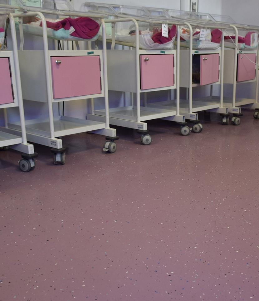 Hospital flooring of medical centers